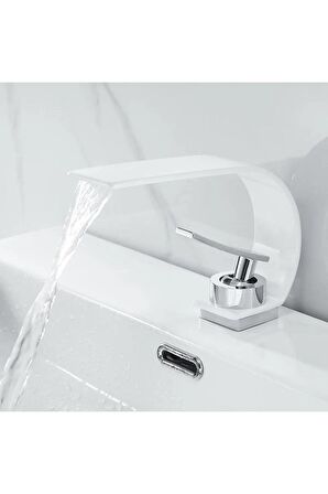 Banyo Lavabo Bataryası Beyaz/krom Şelale Yeni 5 Yıl Garantili Ithal Orjinal Ürün.