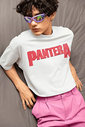 Pantera Rock Metal Müzik Grubu Baskılı Unisex Oversize Tişört