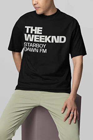 The Weeknd Starboy Dawn Fm Baskılı Unisex Oversize Rapper Tişört