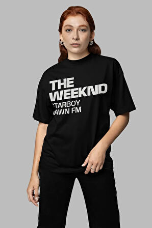 The Weeknd Starboy Dawn Fm Baskılı Unisex Oversize Rapper Tişört