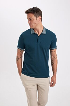 DeFacto Slim Fit Dar Kesim Kısa Kollu Pamuklu Polo Tişört D0033AXNSGN614