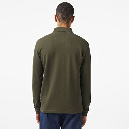 Nautica Erkek Yeşil Slim Fit Uzun Kollu Polo Yaka T-Shirt