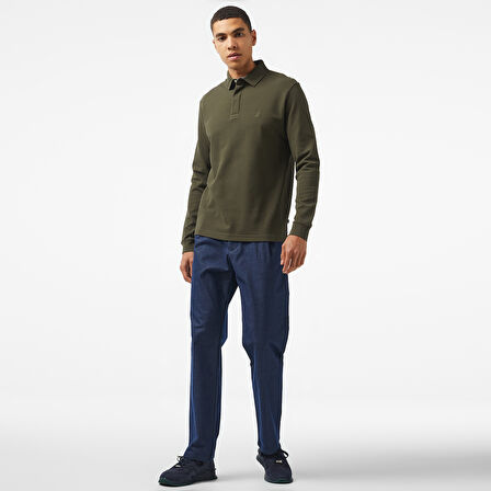 Nautica Erkek Yeşil Slim Fit Uzun Kollu Polo Yaka T-Shirt