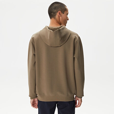 Nautica Erkek Kahverengi Standart Fit Kapüşonlu Sweatshirt