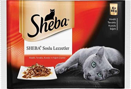 Sheba Pouch Karışık Çeşit Yetişkin Kedi Konservesi 85 gr