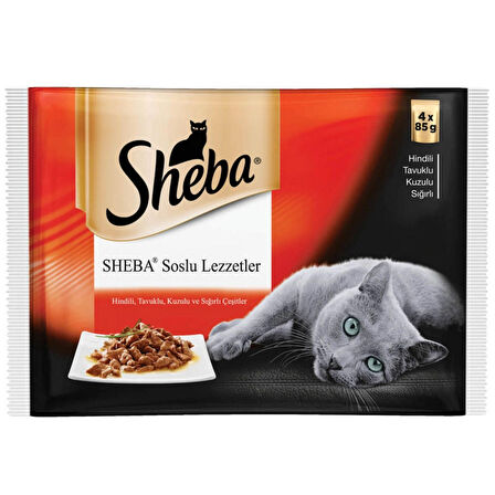 Sheba Etli Seçenekler 4X85 gr 13 paket (52 Tekli Paket)