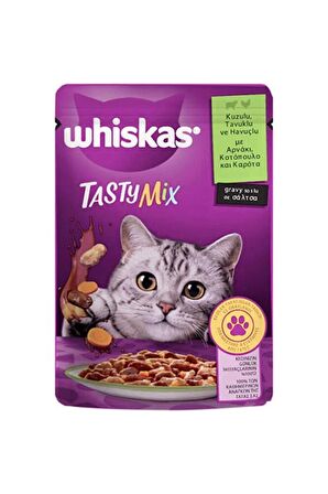 Whiskas Tasty Mix Kuzulu Tavuklu ve Havuçlu 85 gr Yetişkin Kedi Yaş Maması