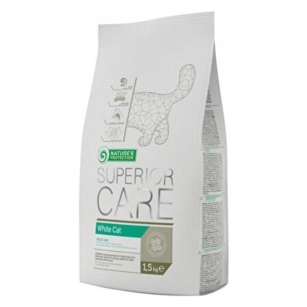 Nature's Protection Superior Care Kümes Hayvanlı Beyaz Tüylü Kedi Maması 1.5 Kg