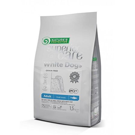 Tahılsız %75 Hayvansal Proteinli Ringa Balıklı Küçük Irk Beyaz Köpek Maması 1.5 Kg