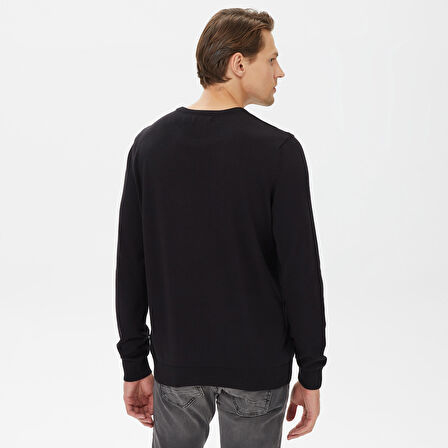 Nautica Erkek Siyah Standart Fit Kazak