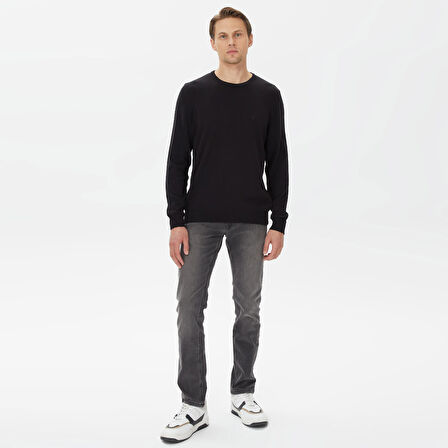 Nautica Erkek Siyah Standart Fit Kazak