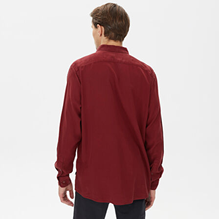 Nautica Erkek Bordo Classic Fit Gömlek
