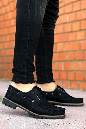 Big King Bağcıklı Siyah Klasik Ayakkabı