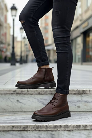 Big King Hakiki Deri Erkek Yarım Bot