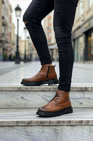 Big King Hakiki Deri Erkek Yarım Bot