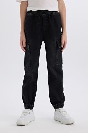 DeFacto Erkek Çocuk Kargo Fit Jean Pantolon C4514A824WNNM36
