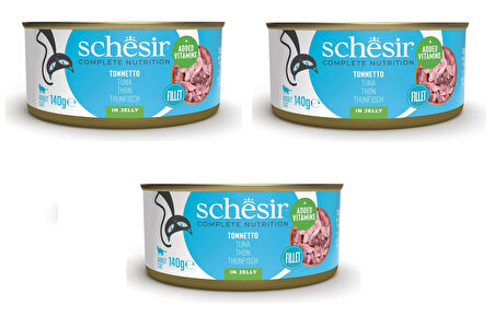 Schesir Ton Balıklı Tam ve Dengeli Kedi Konserve Jöleli 140 Gr. X 3 Adet