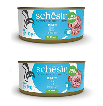 Schesir Ton Balıklı Tam ve Dengeli Kedi Konserve Jöleli 140 Gr. X 2 Adet