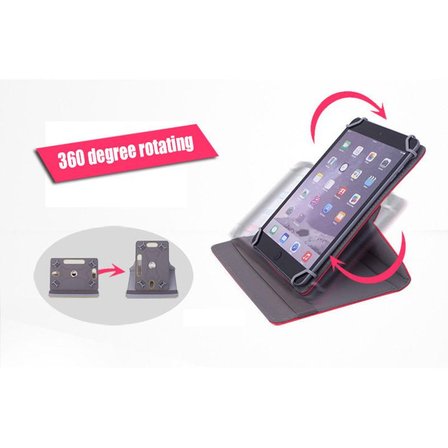 Casper Via S48 8 inç Uyumlu Fuchsia 360° Dönebilen Standlı Kapaklı Universal Tablet Kılıfı
