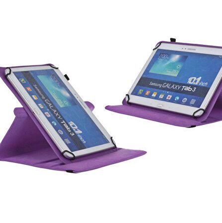 Casper Via L20 10.1 inç Uyumlu Fuchsia 360° Dönebilen Standlı Kapaklı Universal Tablet Kılıfı