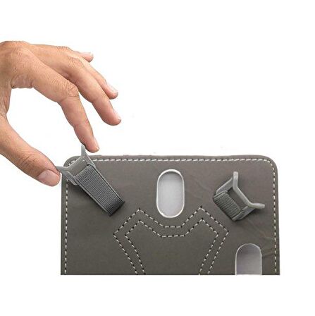 Galaxy Tab A7 LTE (SM-T507) 10.4 inç Uyumlu 360° Dönebilen Standlı Kapaklı Universal Tablet Kılıfı