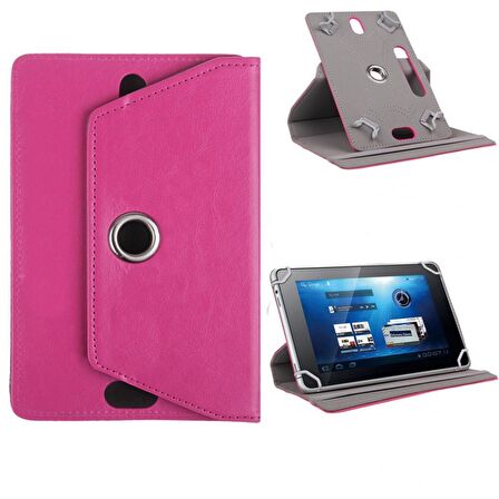 Piranha 8 inç Tabletlere Uyumlu 360° Dönebilen Standlı Kapaklı Universal Tablet Kılıfı