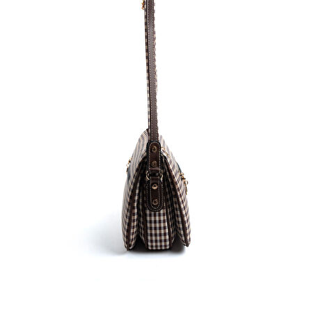 Silver Polo  Kadın Çapraz Çanta 818-47760 SILVER POLO ÇAPRAZ BAYAN ÇANTASI M191 KAHVE SARI-MAT KAHVE