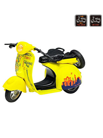 Vardem Çek Bırak1:14 Die-Cast Clasic Motosiklet Sarı