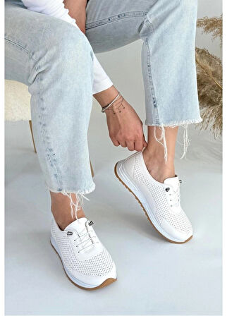 Cilt Bağcıklı Bağcık Anahtarlı Topuk Dikeni İçin Ortepedik Taban Yazlık Kadın Spor Ayakkabı