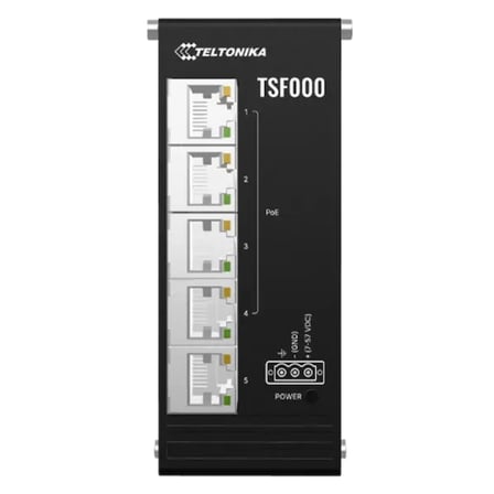 Teltonika TE-TSF000 5 Port Gigabit PoE Endüstriyel 120W PoE Switch