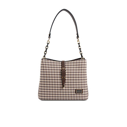 Silver Polo  Kadın Omuz Çantası 974-47811 SILVER POLO Kadın ÇANTASI M191 KAHVE SARI-MAT KAHVE