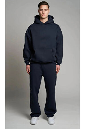 Erkek Lacivert Rengi Oversize Sweatshirt