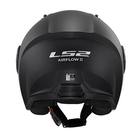 LS2 AIRFLOW 2 MAT SİYAH YARIM KASK