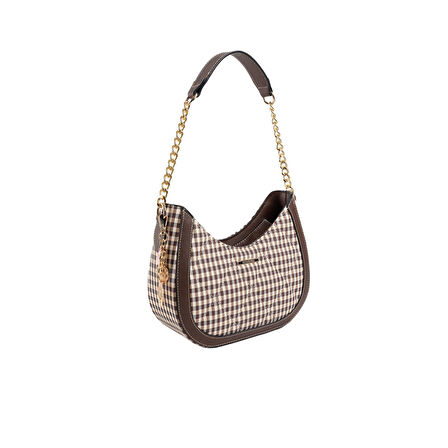 Silver Polo  Kadın Omuz Çantası 1168-47818 SILVER POLO BAYAN ÇANTASI M191 KAHVE SARI-MAT KAHVE