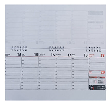 Masa Takvimi Büyük Boy Spiralli 16x34cm 2026