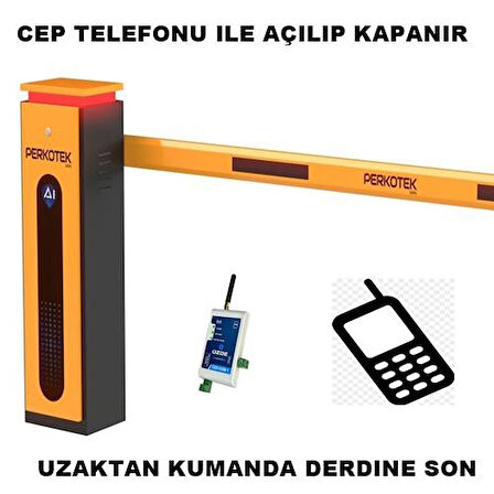 Cep Telefonu Kontrollü Otopark Bariyeri 6 Metre Kollu + Cep Telefonu Modülü