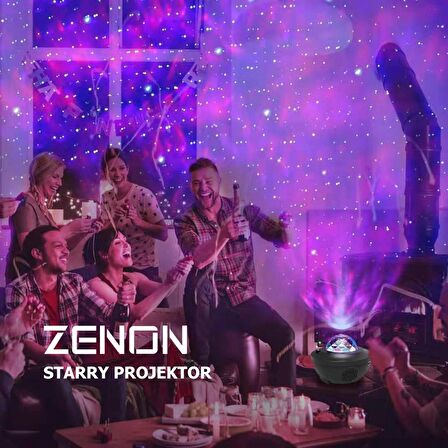 Zenon Smart Starry Projektör Light-Blth+Müzik+7Farklı Ambians