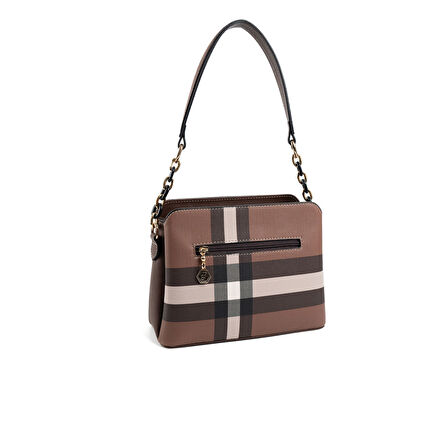 Silver Polo  Kadın Çapraz Çanta 937-47822 SILVER POLO ÇAPRAZ Kadın ÇANTASI MK85 KOYU KAHVE-MAT KAHVE