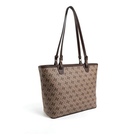 Silver Polo  Kadın Omuz Çantası 1204-47828 SILVER POLO Kadın ÇANTASI M178 KOYU BEJ-MAT KAHVE