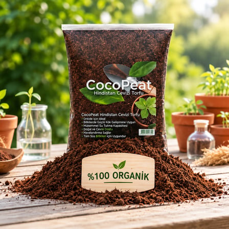 Organik Cocopeat Hindistan Cevizi Torfu Suluk, Salyangoz, Surungen Ve Amfibi İ̇Cin Yatak Malzemesi 10 Litre