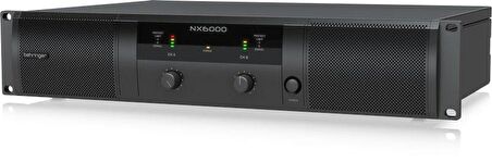 Behringer NX6000 SmartSense Hoparlör Empedans Telafisi ile Ultra Hafif 6000 W D Sınıfı Güç Amplifikatörü