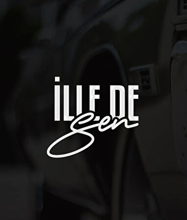 İllede Sen Araba Sticker Yapıştırması 24CM
