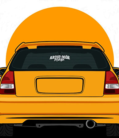 Kosko Değil Muska Araba Sticker Etiker 24 Cm
