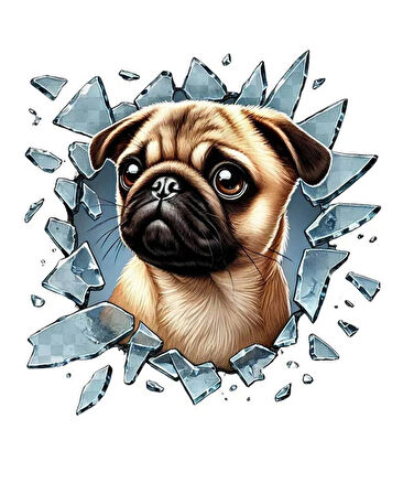 Araba Arka Cam için  Köpek Etiket Sticker 18Cm