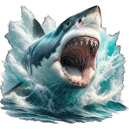 19 Cm Dev Köpek Balığı Megaladon Resmi Araba Sticker Yapıştırması MDX2
