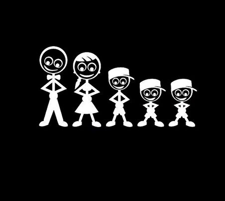 Aile Sticker Arka Cam 3 Erkek Çocuk Sticker Yapıştırma