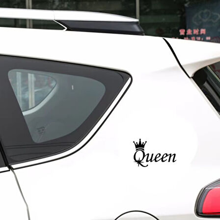 Queen kraliçe Sticker Yapıştırması 20Cm Siyah Renk