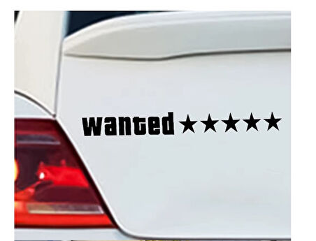 Wanted Araba Sticker Aranıyor Etiketi 28 Cm Modifiye Yapıştırma