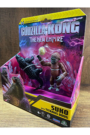 GODZILLA ve Kong Aksiyon Figür Suko With Titanus Doug  suko tıtanus doug figür