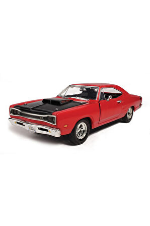 Motormax 1969 Dodge Coronet Super Bee 1/24 Kırmızı Model Araba